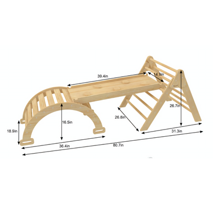 Hazel - Pikler Triangle Ladder & Rocker Set