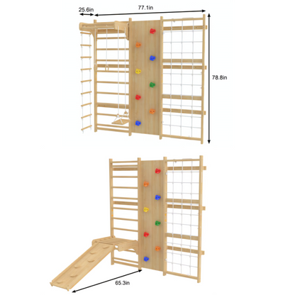 Walnut - Échelle suédoise 9 en 1 pour salle de sport et escalade