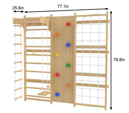 Walnut - Échelle suédoise 9 en 1 pour salle de sport et escalade