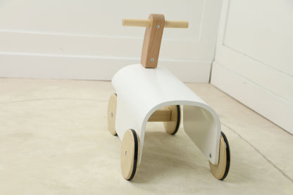 Kids Toddler Wooden Ride-On Toy with Wheels and Walker