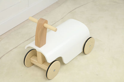 Kids Toddler Wooden Ride-On Toy with Wheels and Walker