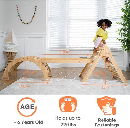 Hazel - Pikler Triangle Ladder & Rocker Set