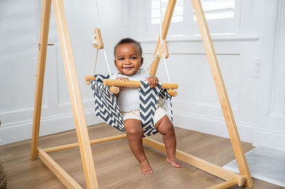 Spruce - Baby and Toddler Foldable Wooden Swing Set.