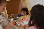 Oak - Wood Learning Tent and Climber with Desk and Chair.