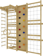Walnut - 9-in-1 Swedish Ladder Wall Gym and Climber.