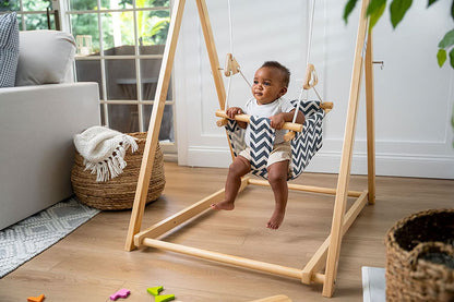 Spruce - Baby and Toddler Foldable Wooden Swing Set