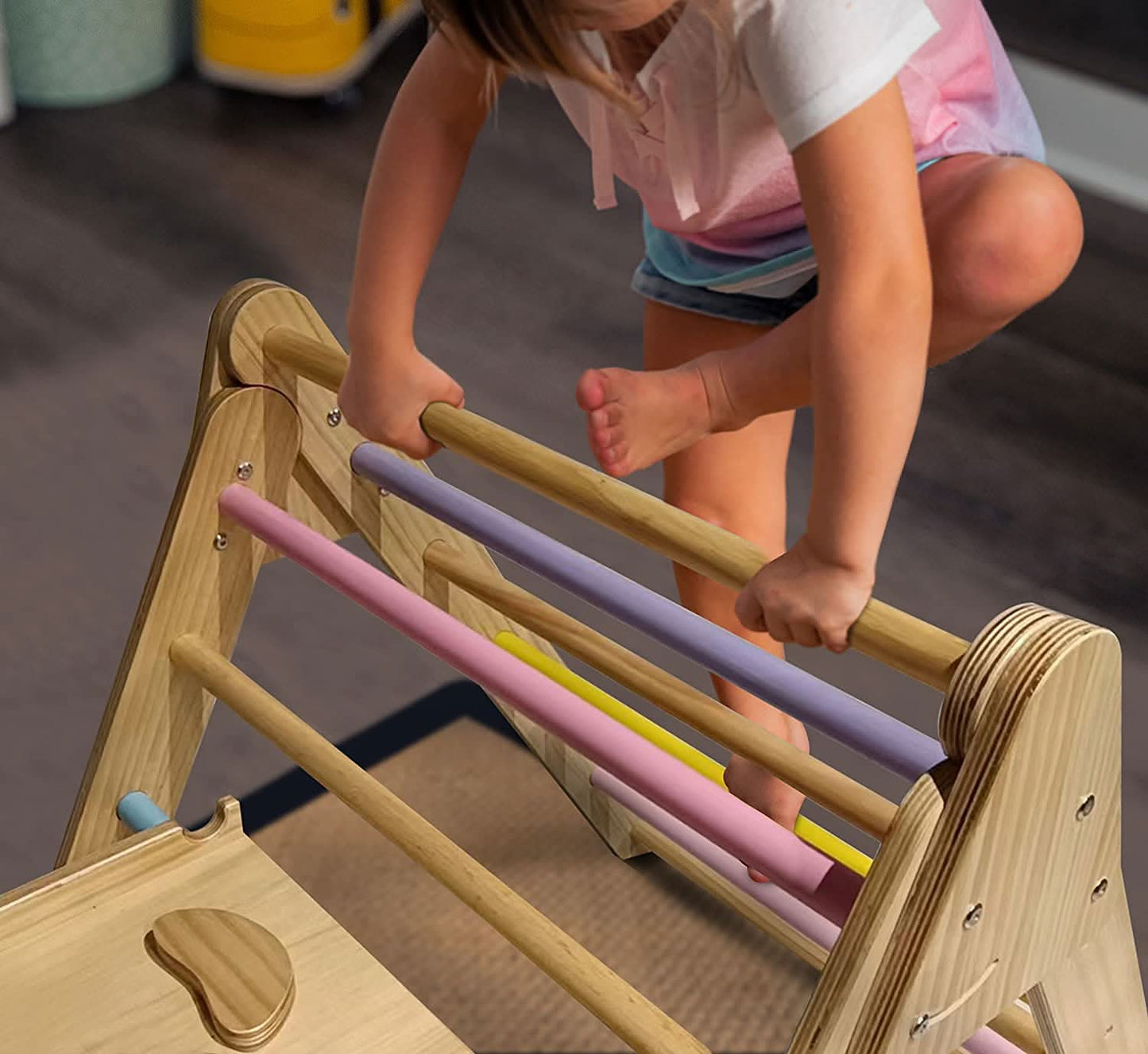 Hazel - Pikler Triangle Ladder & Rocker Set.