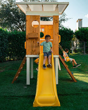 Forest - Modern Backyard Outdoor Swing Set 2 Swings And Trapeze Bar.