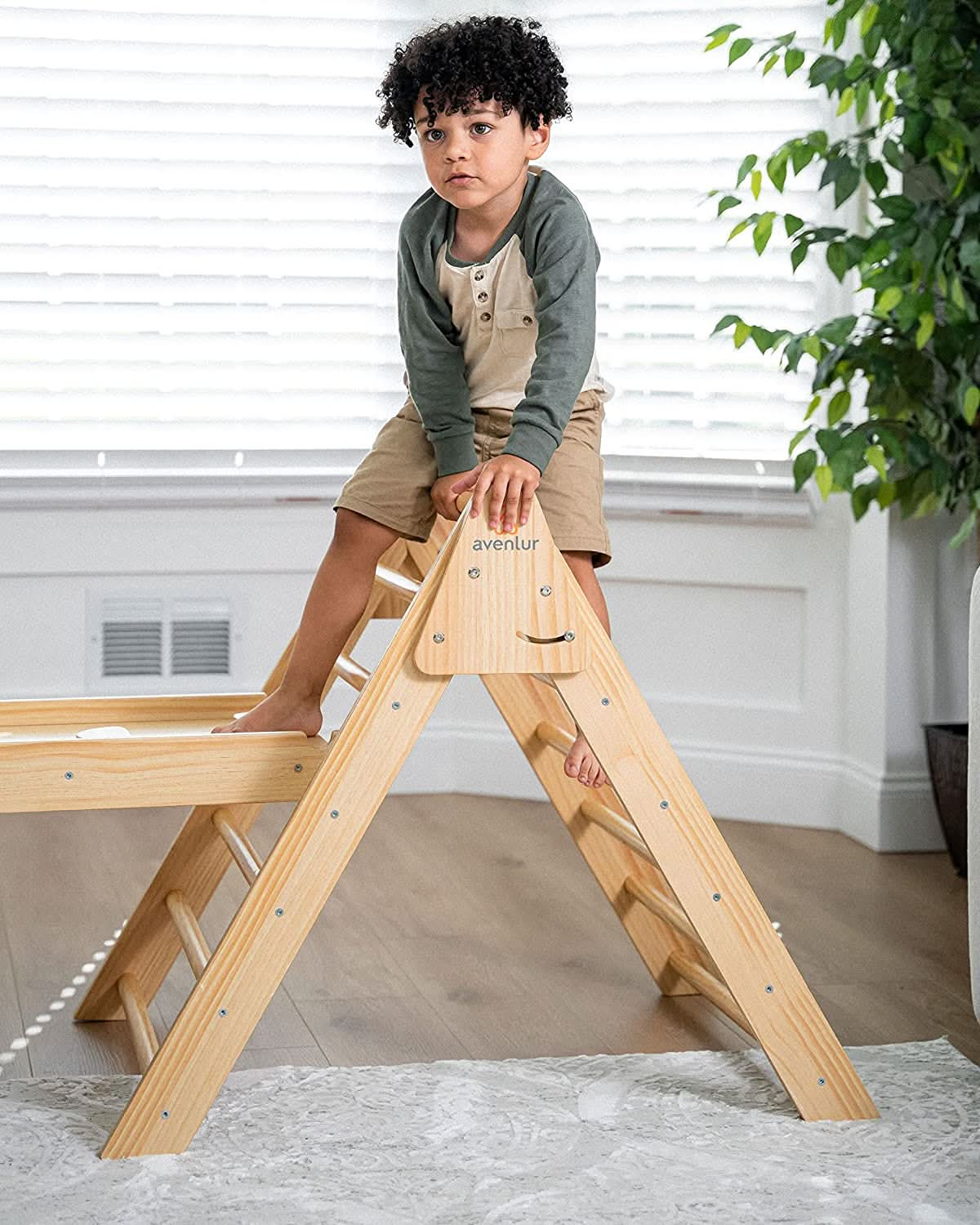 Hazel - Pikler Triangle Ladder & Rocker Set.