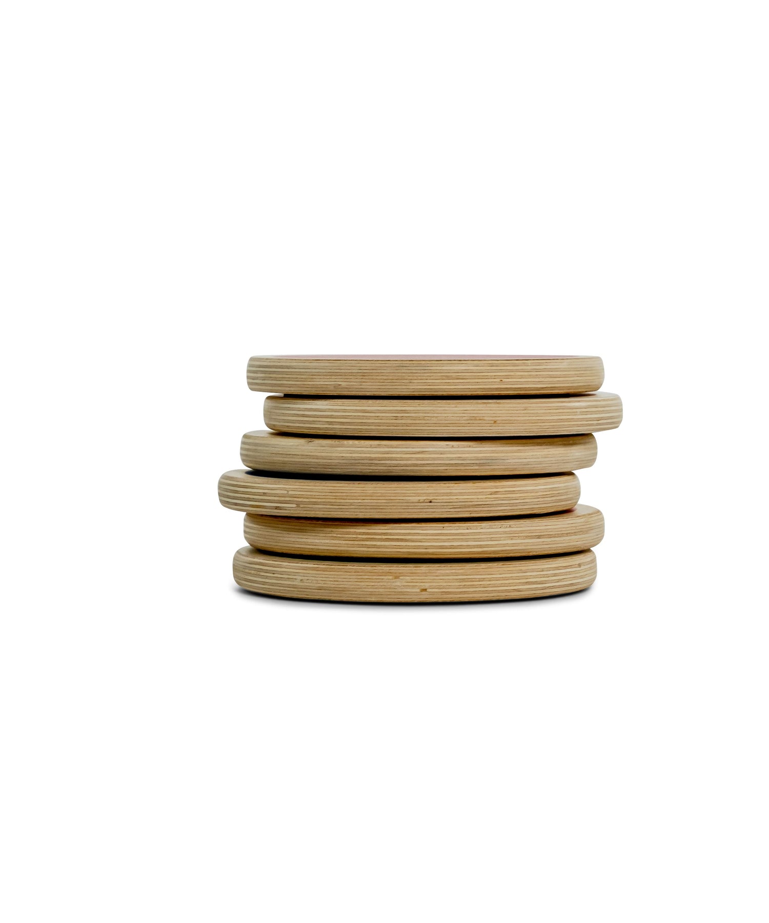 Hopper - Avenlur's Set of 6 Stepping Stones for Kids Made from Natural Birchwood - Side View