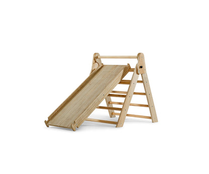 Hazel - Avenlur's Pikler Triangle Ladder with Arch Ramp, Slide, Rocker, and Triangle Rock Climber - Slide Detail