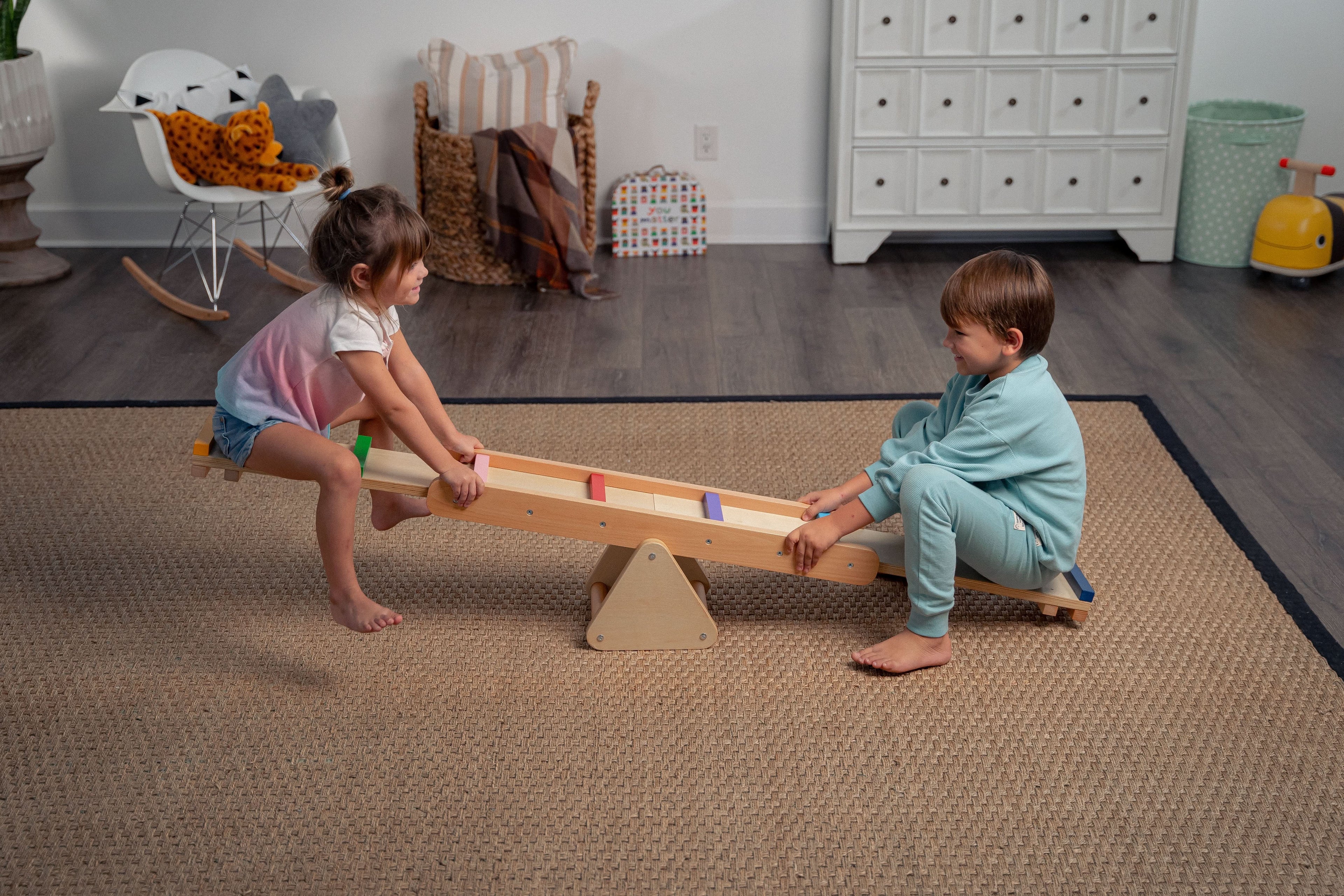 Willow Rainbow Wippe und Schwebebalken | Holzspielset Willow Rainbow Wippe und Schwebebalken | Holzspielset