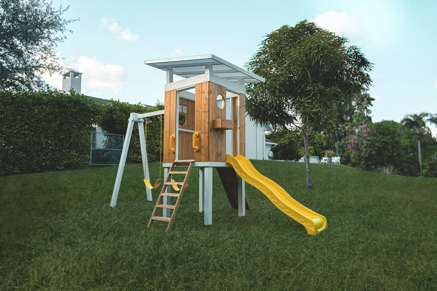 Avenlur's Forrest Swing Set Set up in an Outdoor Park