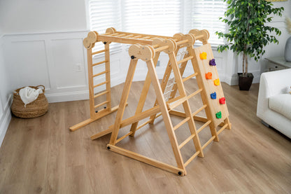 Chestnut - 8-in-1 Indoor Jungle Gym for Toddlers.