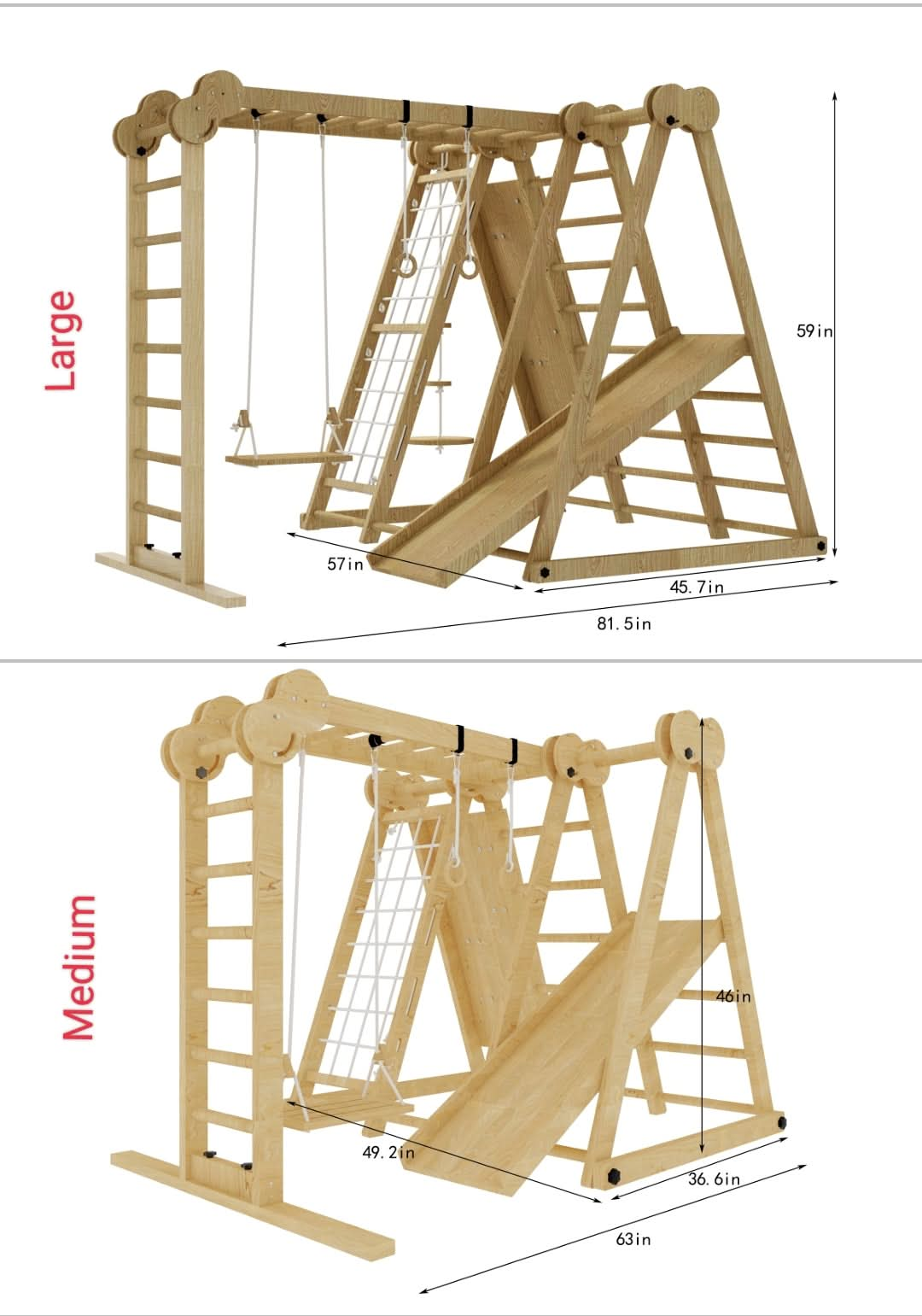 Chestnut - Jungle Gym intérieure 8 en 1 pour tout-petits