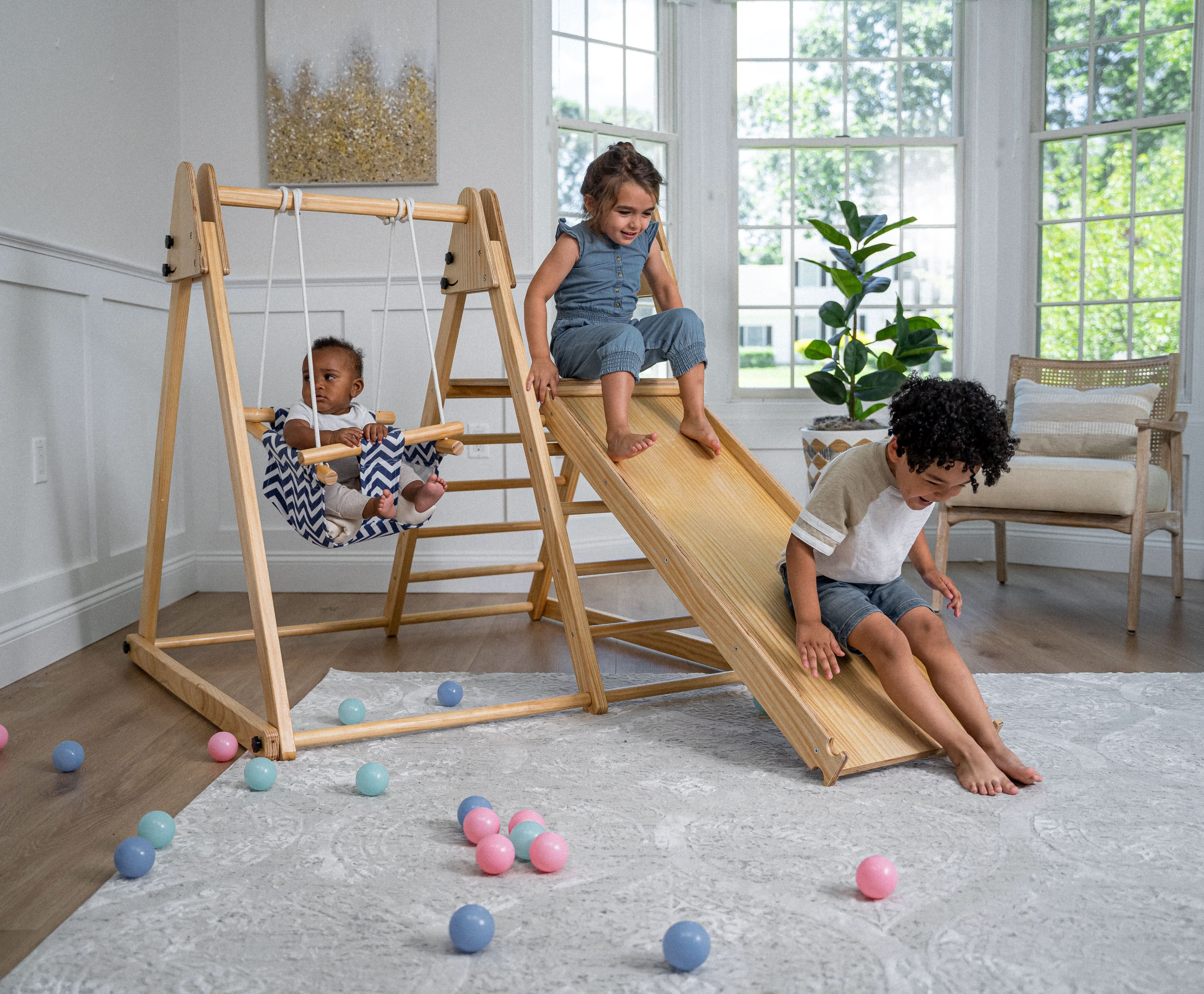 Wooden sales indoor playset