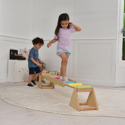 Willow- Rainbow Seesaw and Balance Beam.