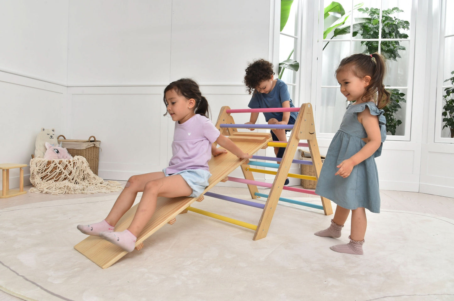 Olive- Pikler Triangle Ladder and Climber Slide - Multiple Sizes.