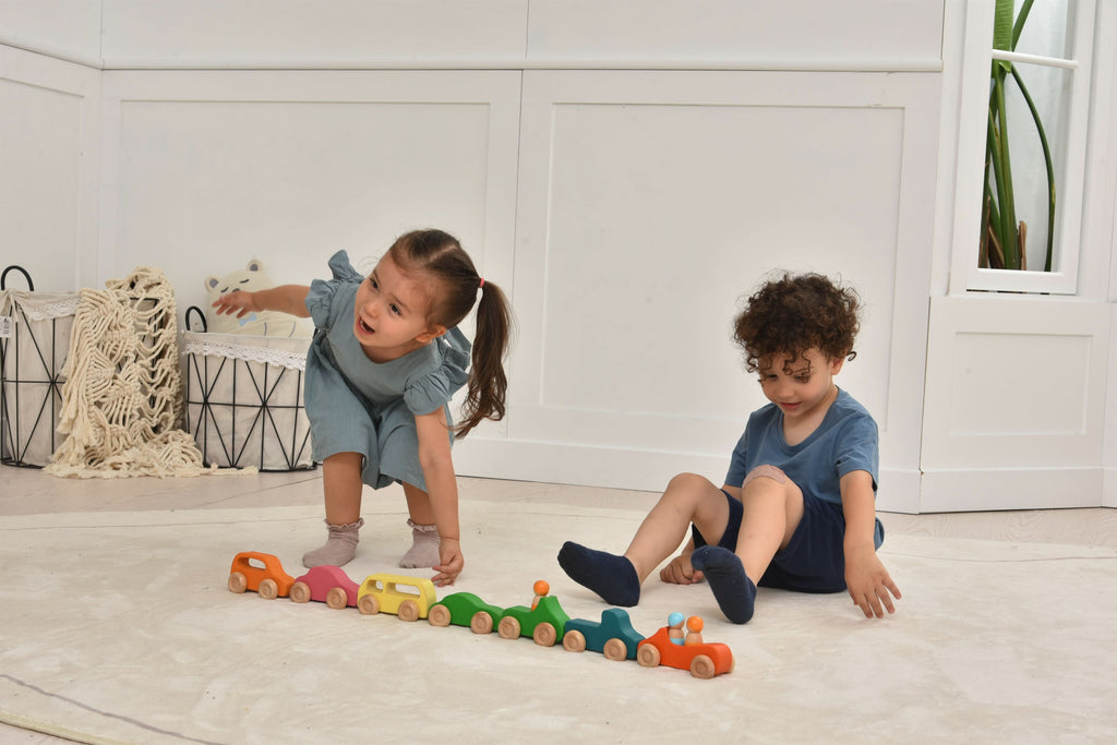 Wooden Car Toy set - 10 Piece Set.