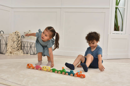 Wooden Car Toy set - 10 Piece Set.