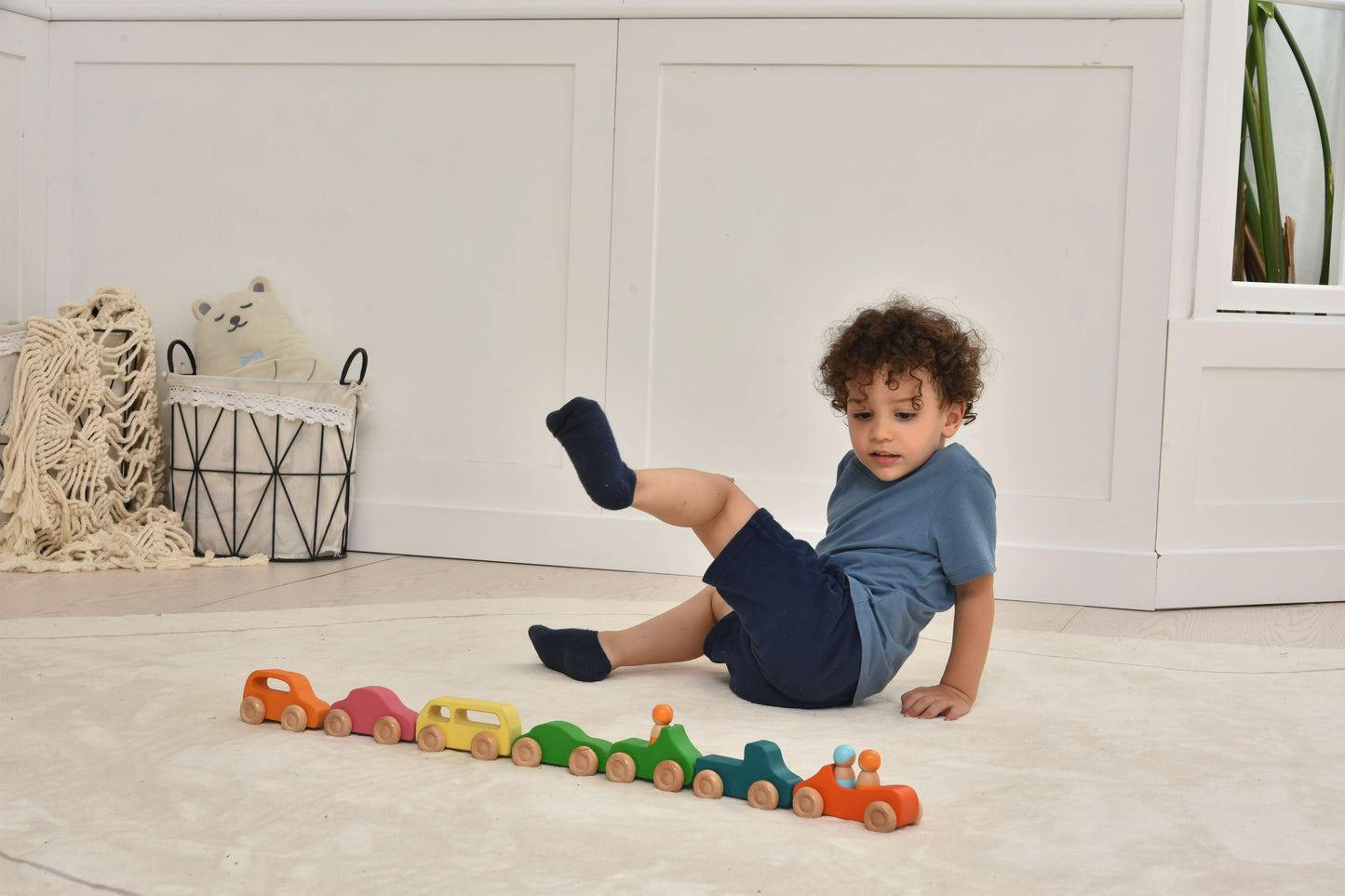 Wooden Car Toy set - 10 Piece Set.