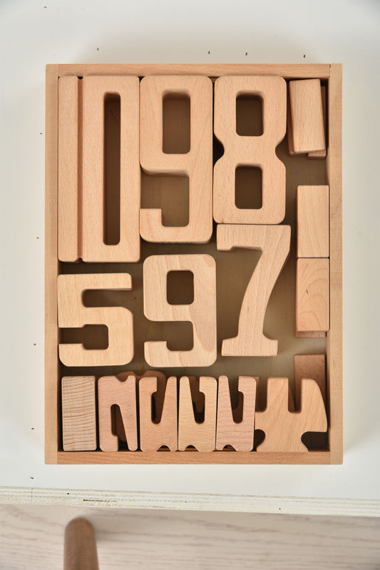 Avenlur Number Blocks - Montessori Large Wooden Blocks