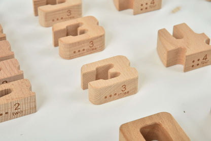 Number Blocks - Montessori Large Wooden Blocks.