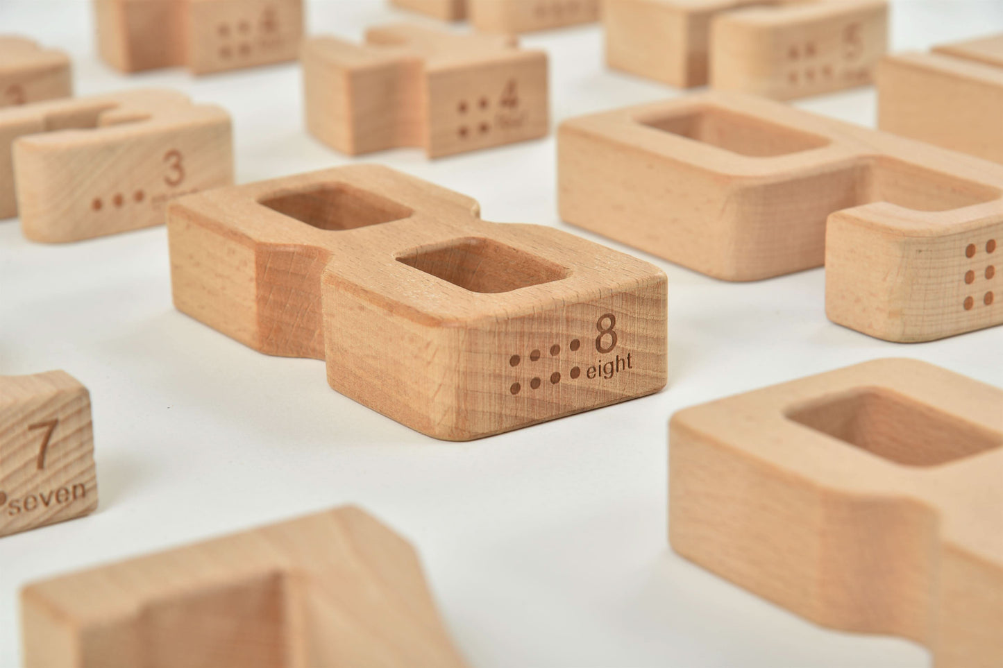 Number Blocks - Montessori Large Wooden Blocks.