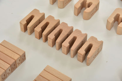 Blocs de nombres - Grands blocs en bois Montessori