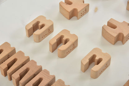 Blocs de nombres - Grands blocs en bois Montessori