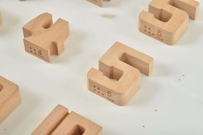 Blocs de nombres - Grands blocs en bois Montessori