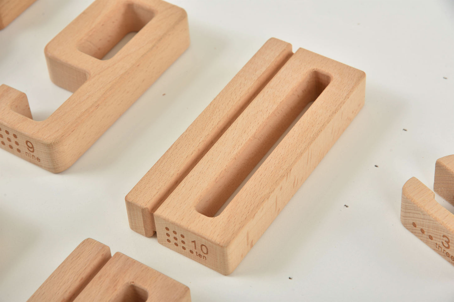 Number Blocks - Montessori Large Wooden Blocks.