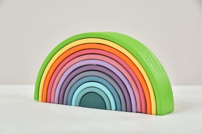 Wooden Rainbow Stacker Blocks.