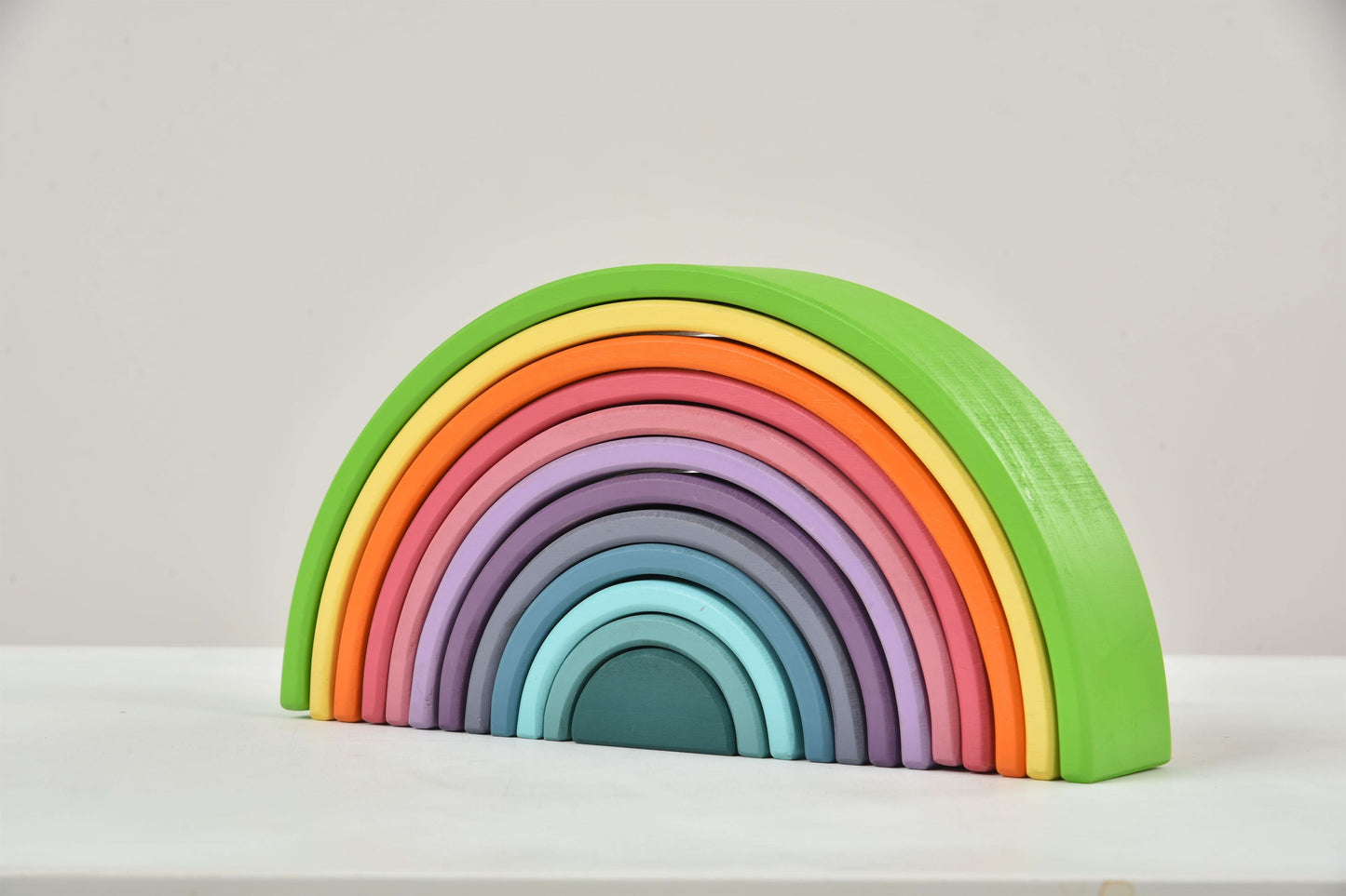 Wooden Rainbow Stacker Blocks.