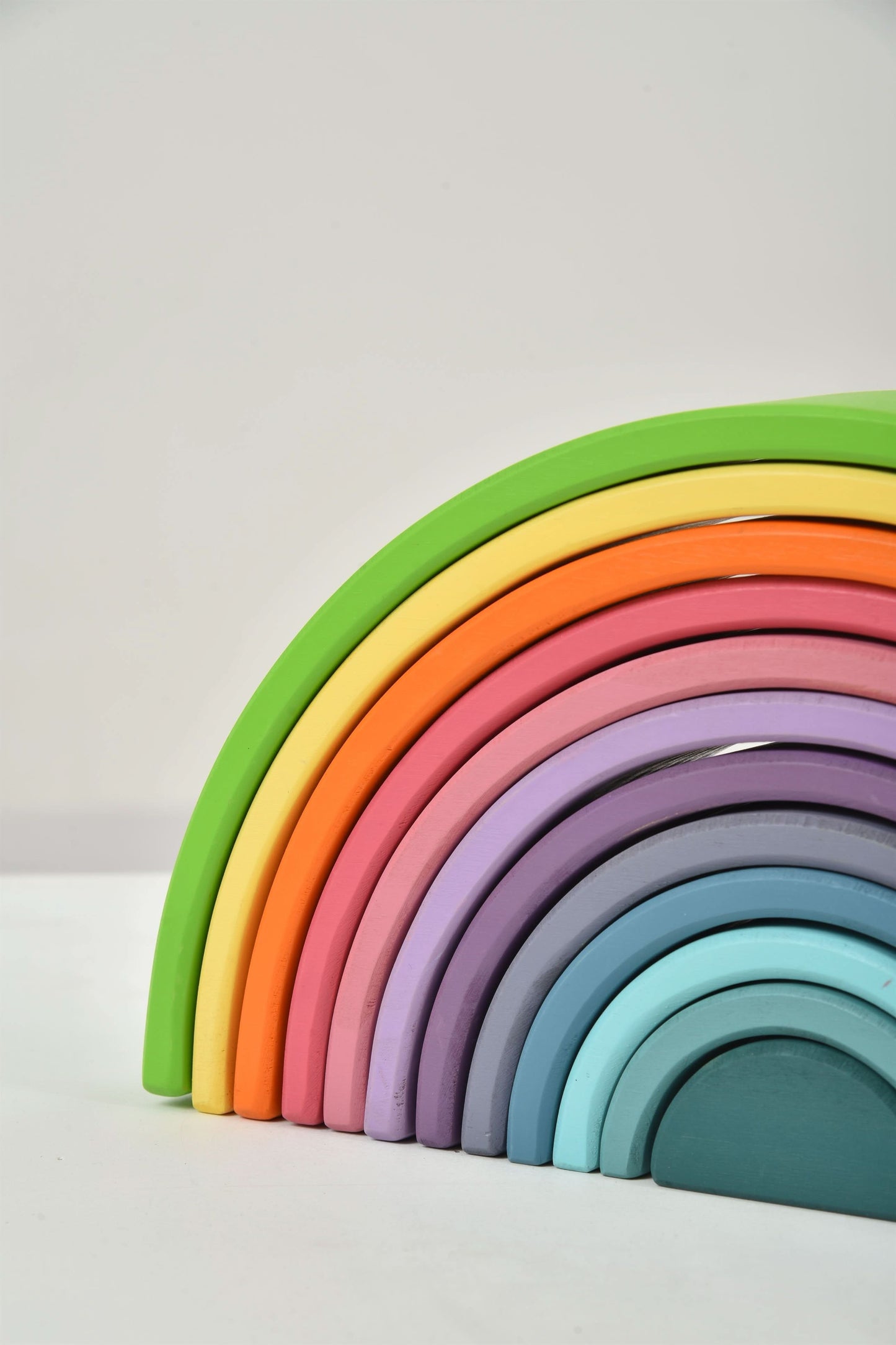 Wooden Rainbow Stacker Blocks.