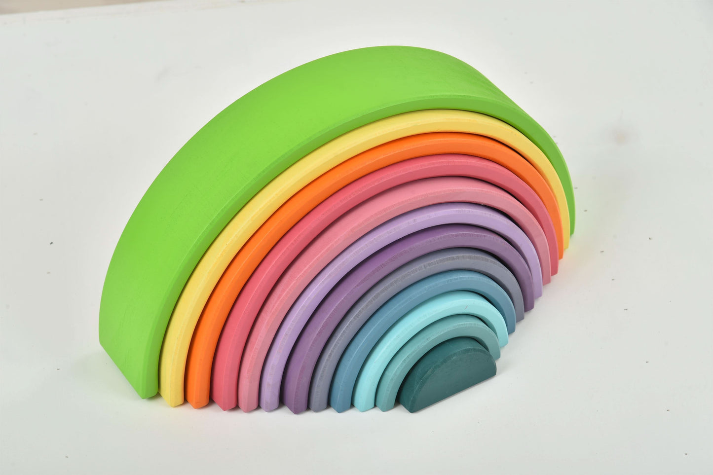 Wooden Rainbow Stacker Blocks.