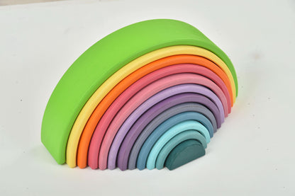 Wooden Rainbow Stacker Blocks.