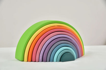 Wooden Rainbow Stacker Blocks.