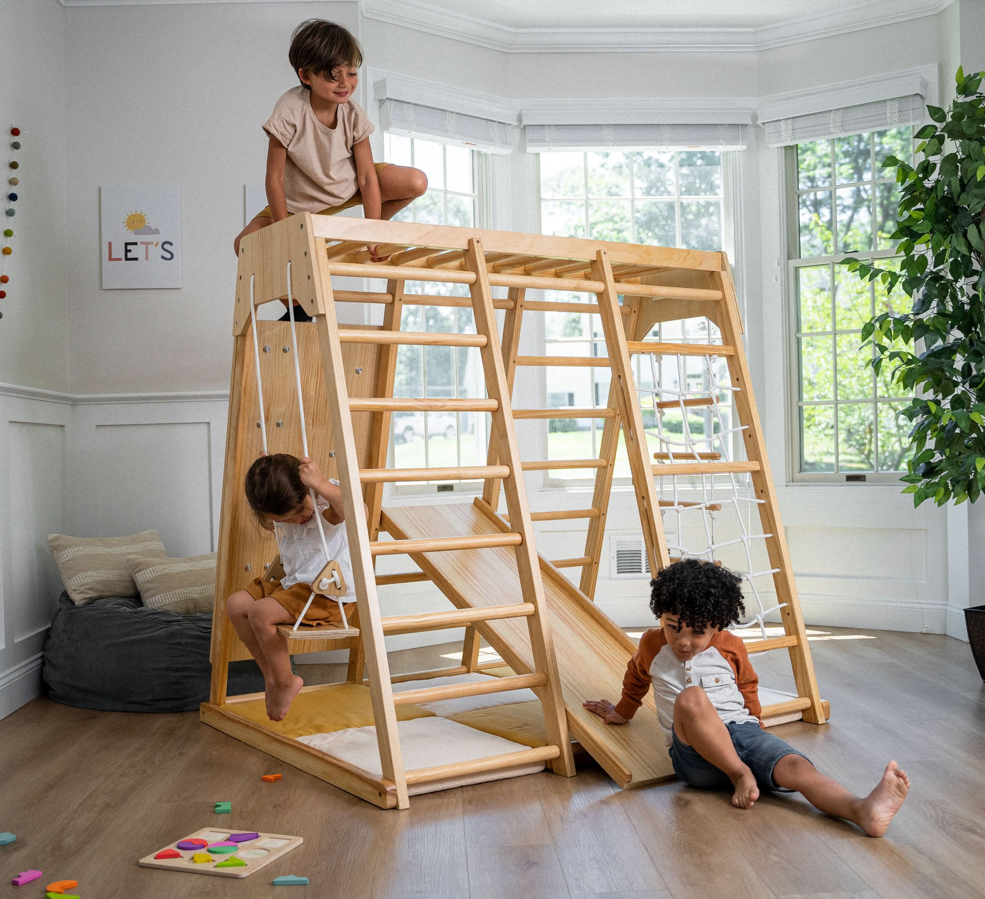 Indoor Wooden Playground | Magnolia Playset From Avenlur