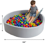 Avenlur foam ball pit at the bottom of an indoor climber slide