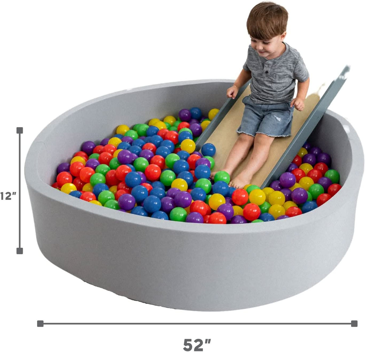 Avenlur foam ball pit at the bottom of an indoor climber slide