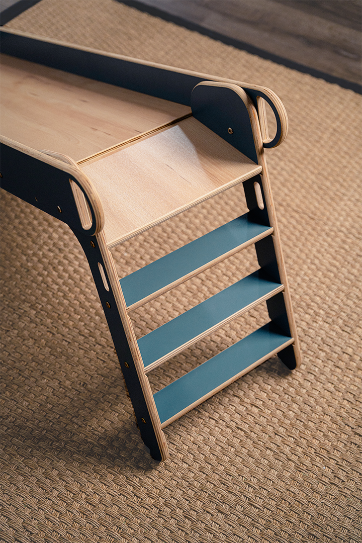Avenlur Holland wooden folding slide for indoor toddler play