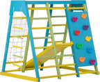 Avenlur Magnolia jungle gym for toddlers with low monkey bars and rock wall