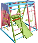 Avenlur Magnolia jungle gym for kids with ladder, climbing net and slide