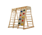 Avenlur Magnolia Large wooden climbing gym with slide, swing and monkey bars for indoor play