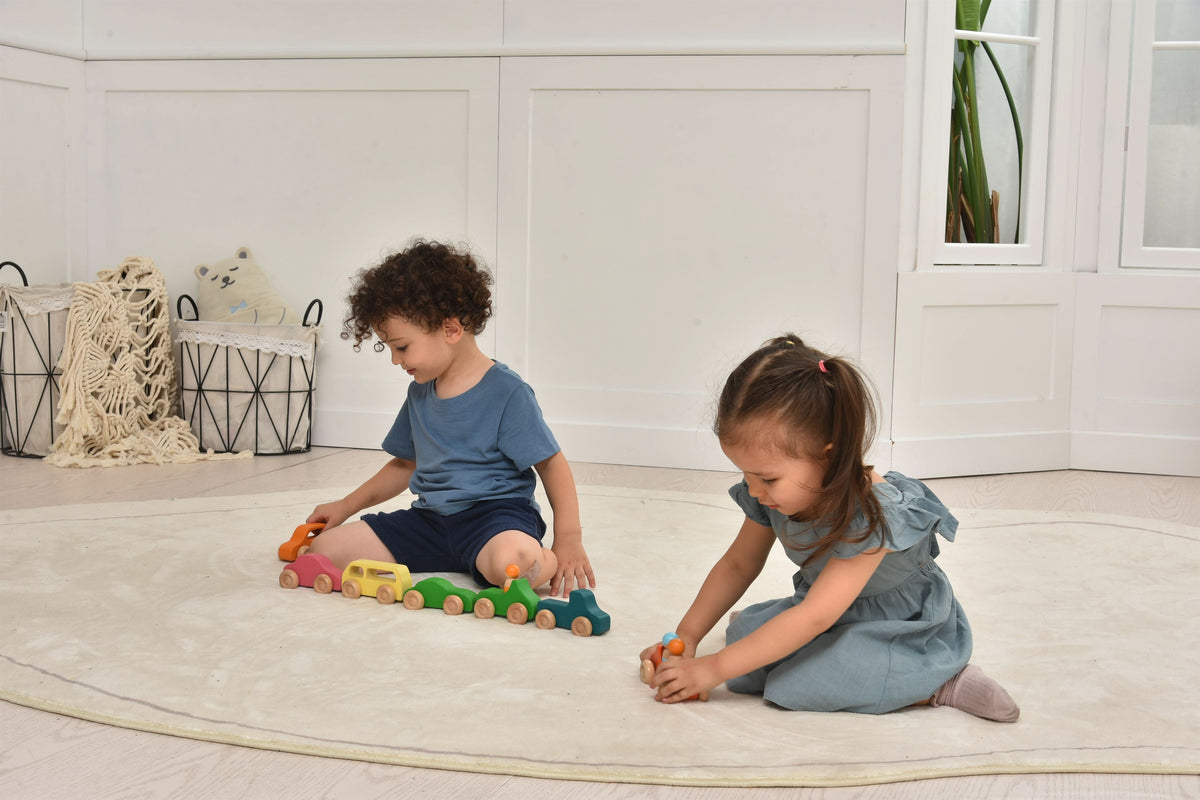 Avenlur natural wood toy cars with nontoxic paint