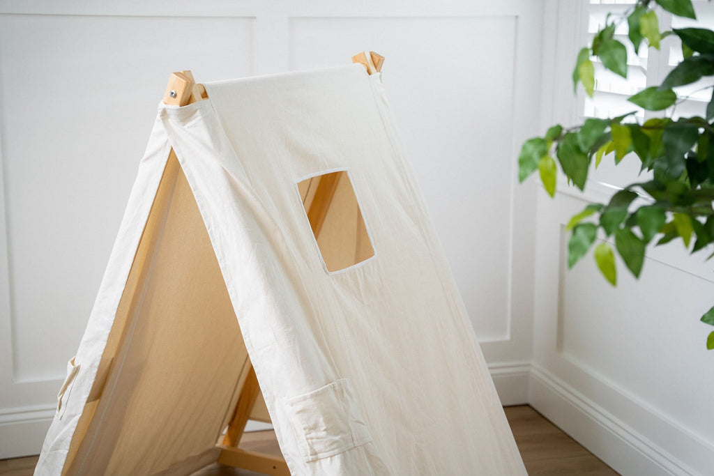Avenlur baby play tent cover in a bright living room