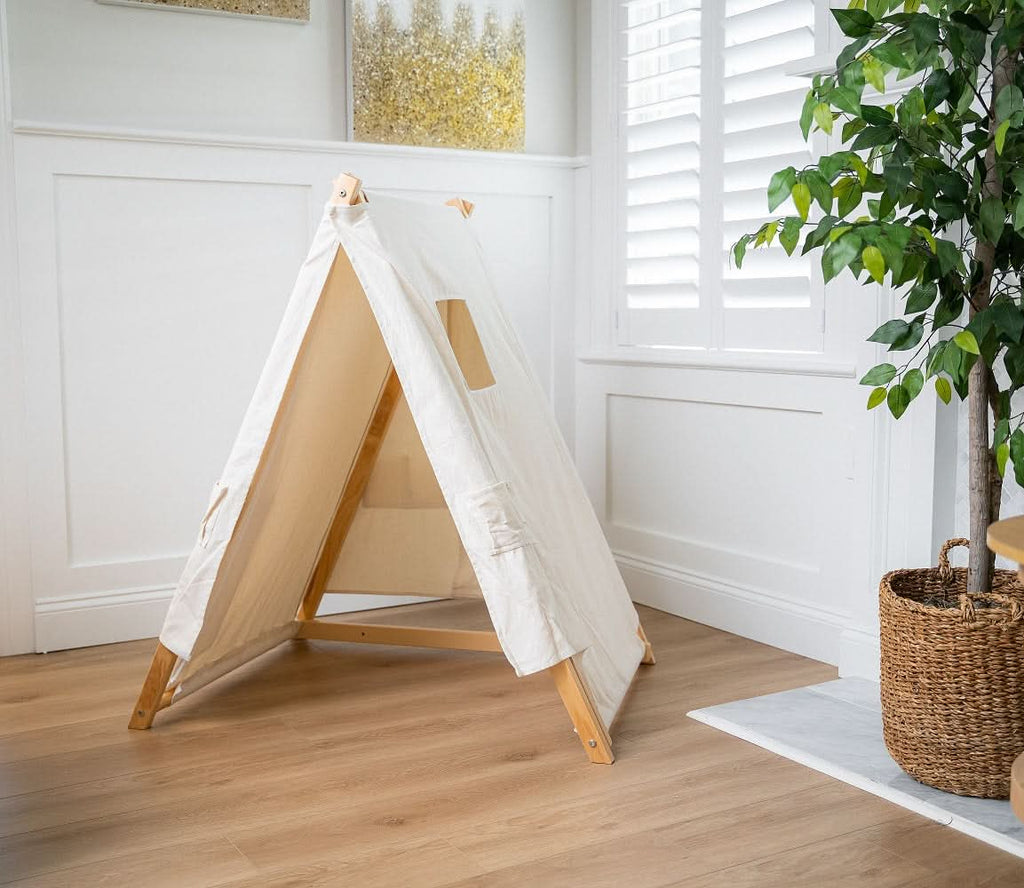 Side view of the Avenlur tent cover on its frame