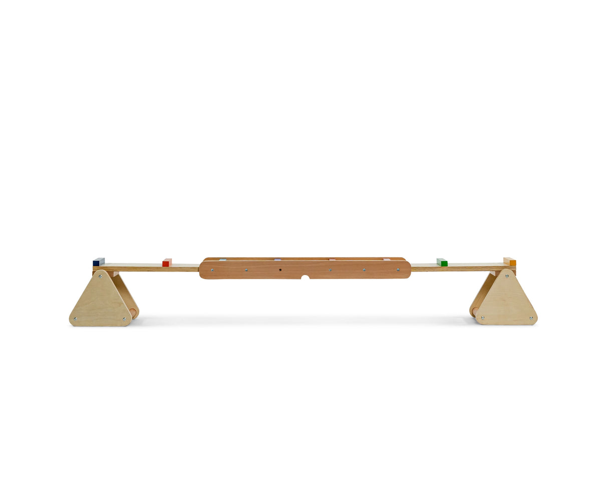 Avenlur Willow wooden rainbow rocker flipped into a balance beam