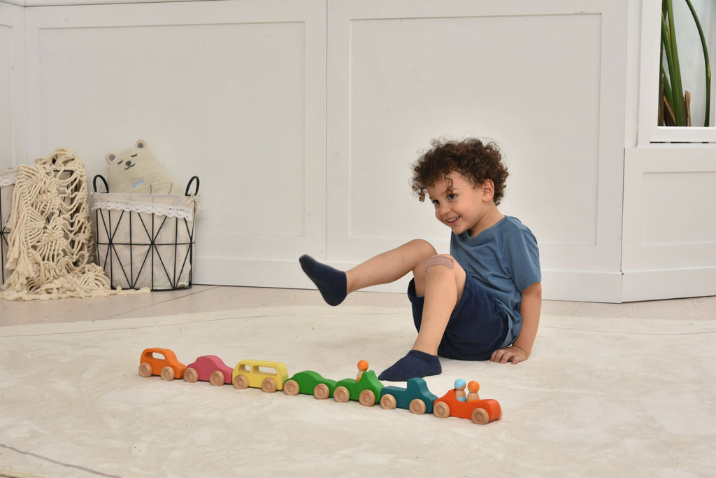 Avenlur wooden car set in assorted colors